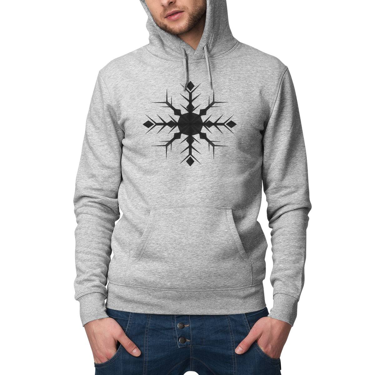 Black Christmas Snowflake Holiday Winter Spirit Snow