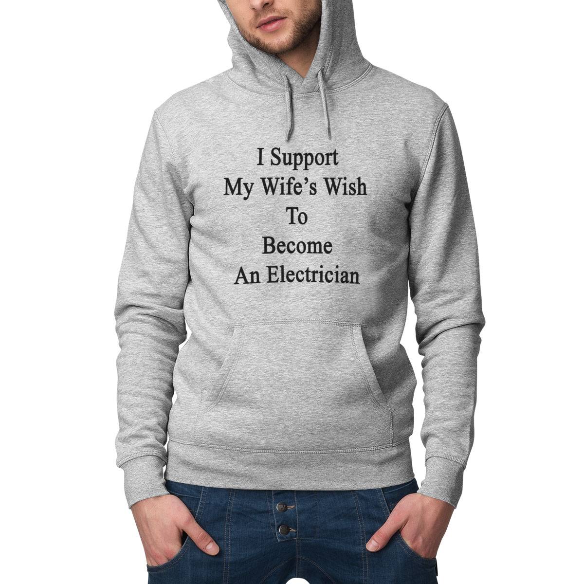 I Support My Wifes Wish To Become An Electrician Tri-Blend