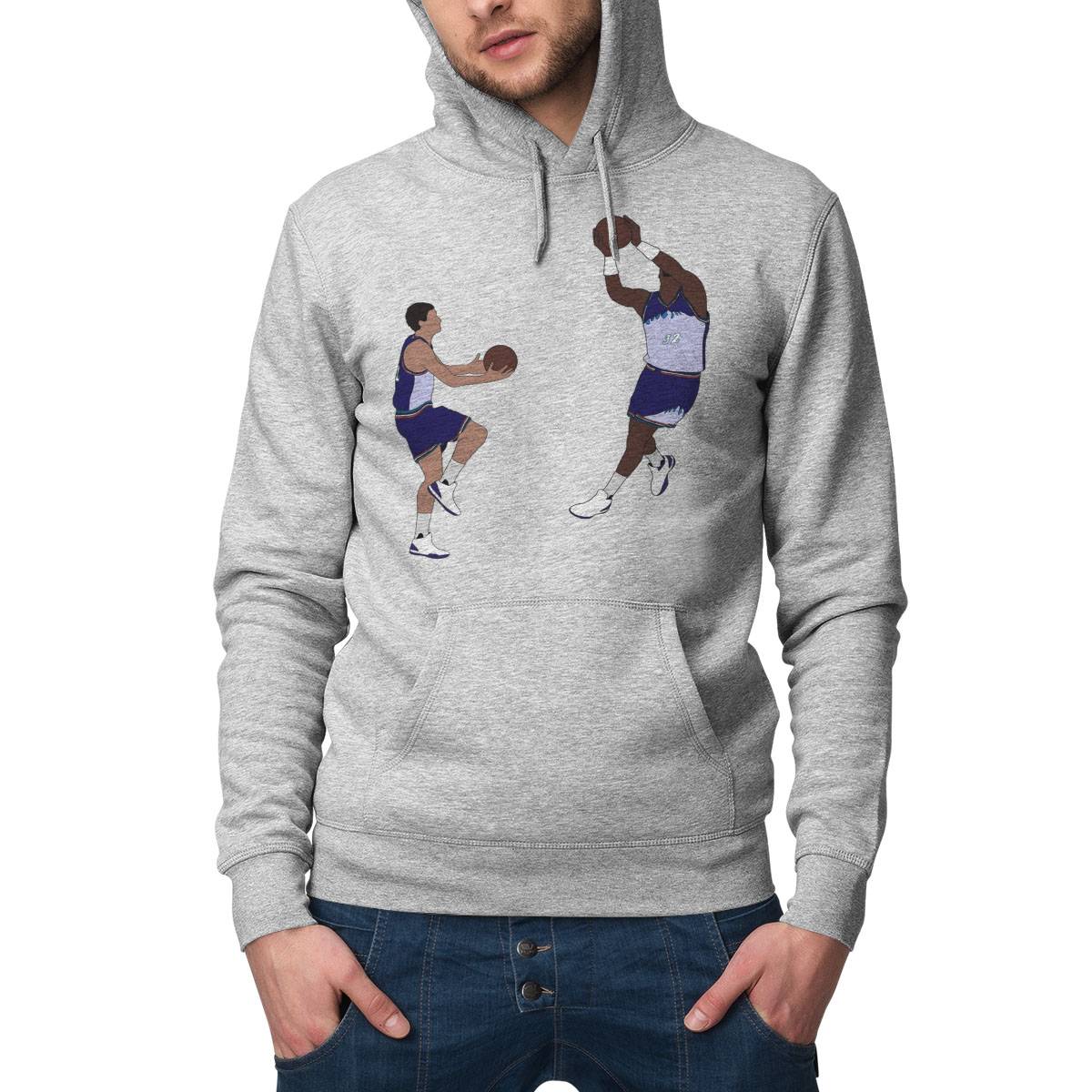 John Stockton Alley Oop To Karl Malone Tri-Blend